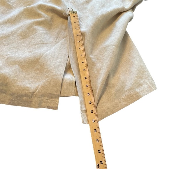 MARFINNO GG-Made in Uruguay-Double Breasted—Linen -Tie Waist Trench Coat-NWT - Picture 13 of 15